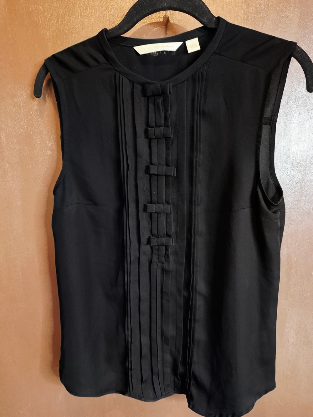 BUNDLE Talbots Red Dress Pants 10P & LC Lauren Conrad Black Tuxedo Blouse Small - Picture 6 of 8